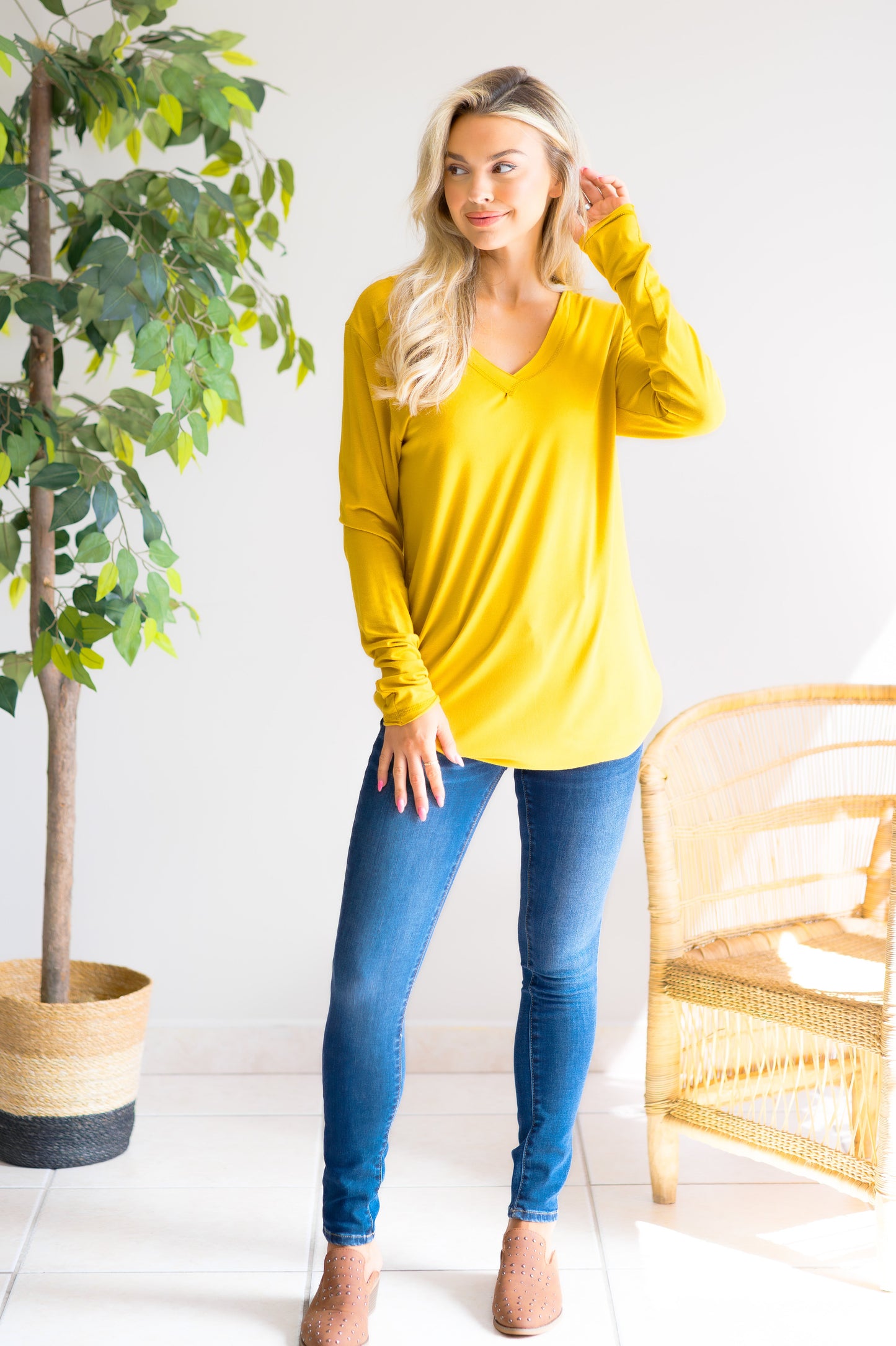 Spiced Mustard Top Size S