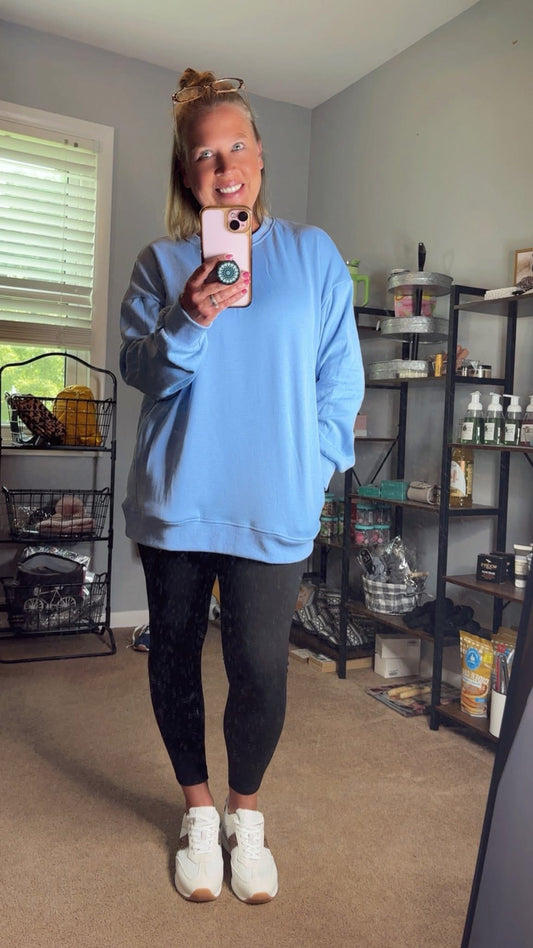 Drop Shoulder Pullover With Pockets