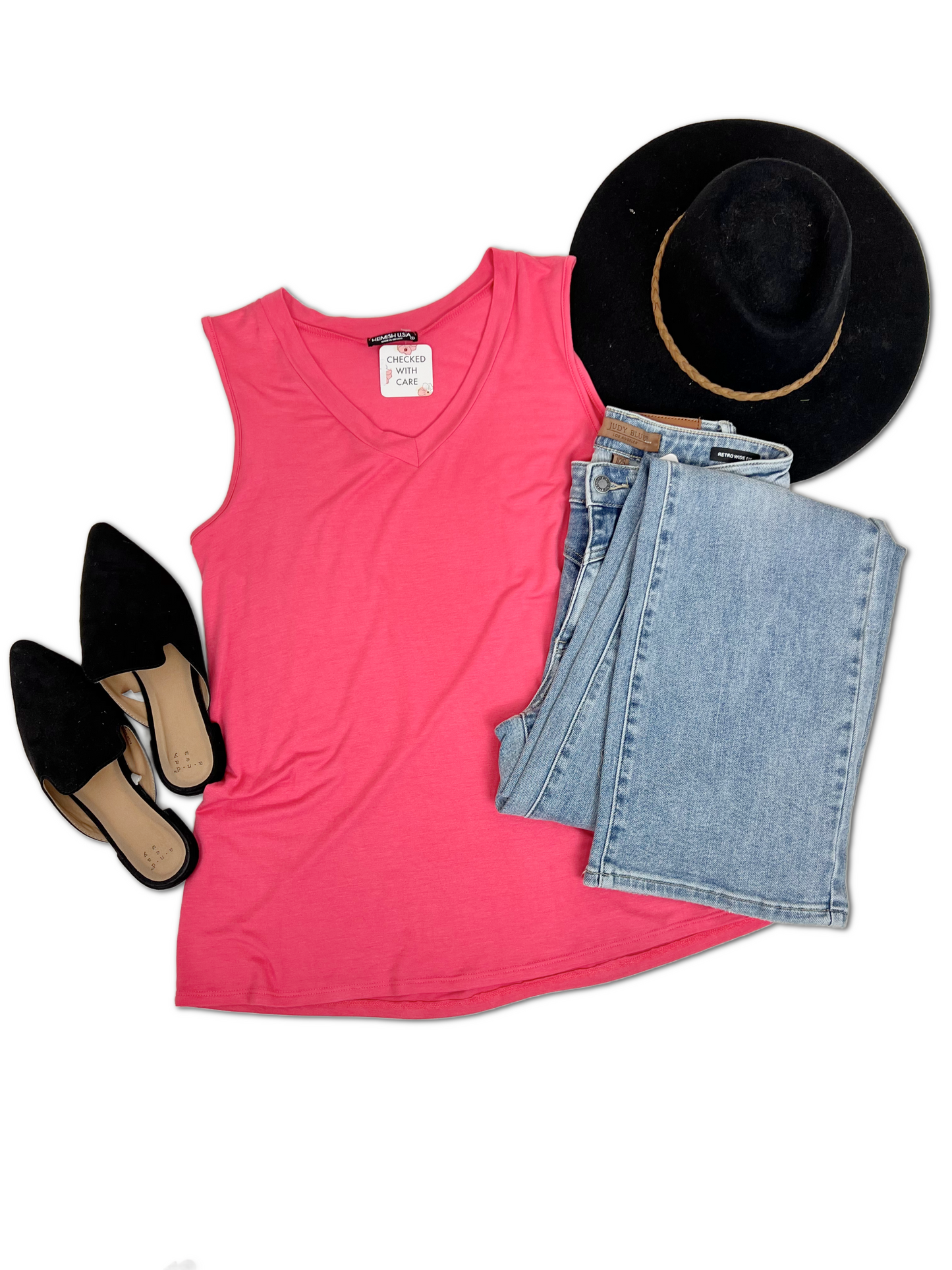 Jasmine - Sleeveless Top Summer Pink