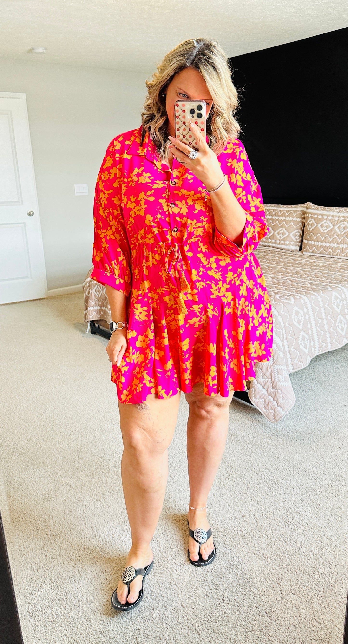 Floral Print Pocket Dress