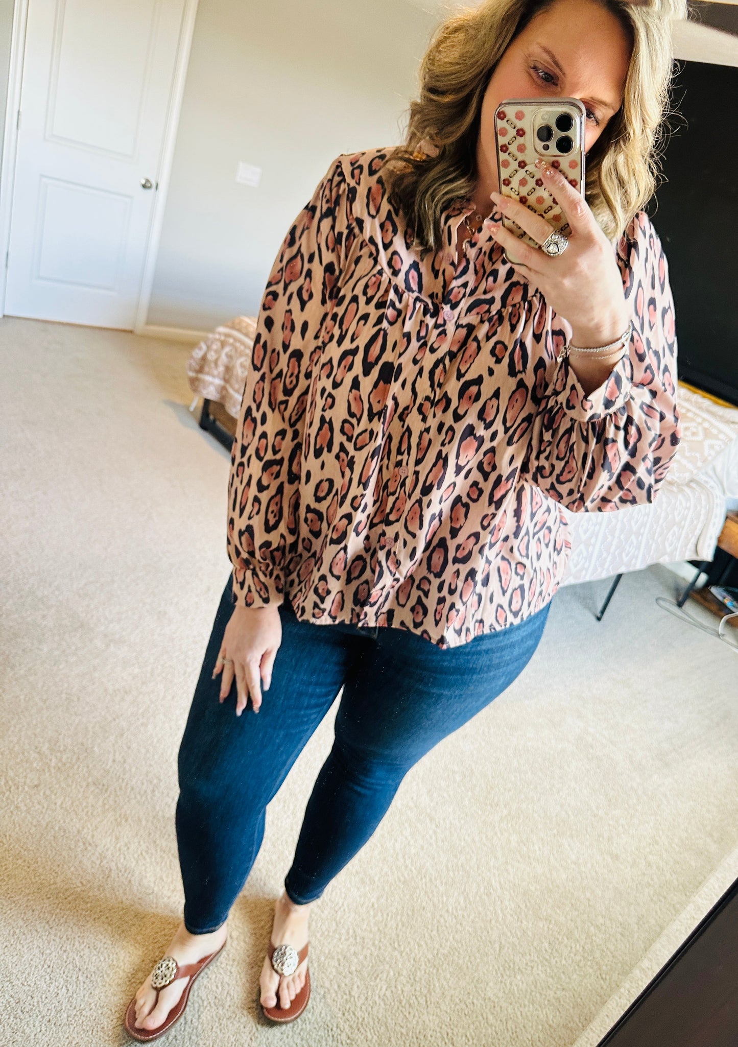 Oversized Leopard Blouse