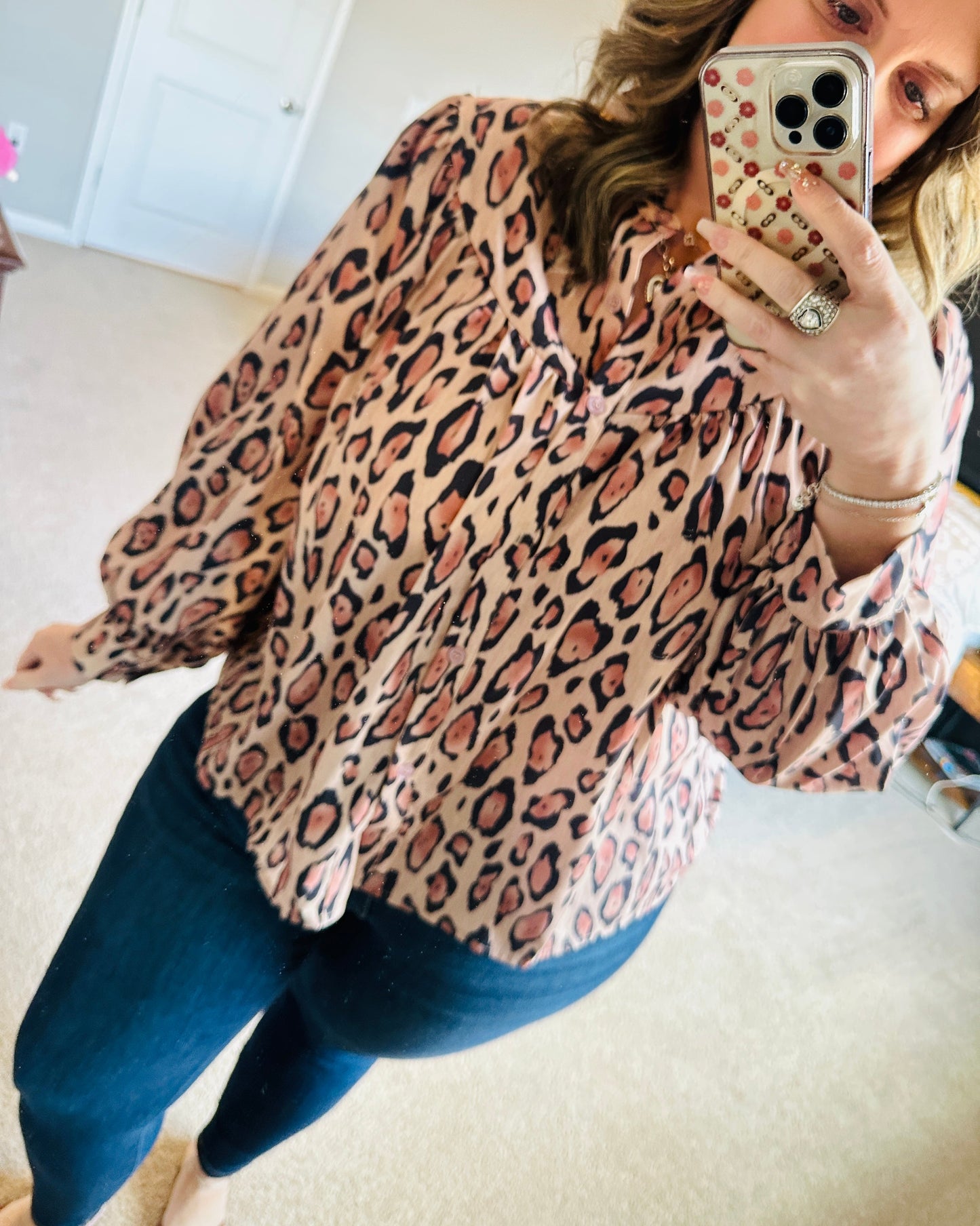 Oversized Leopard Blouse