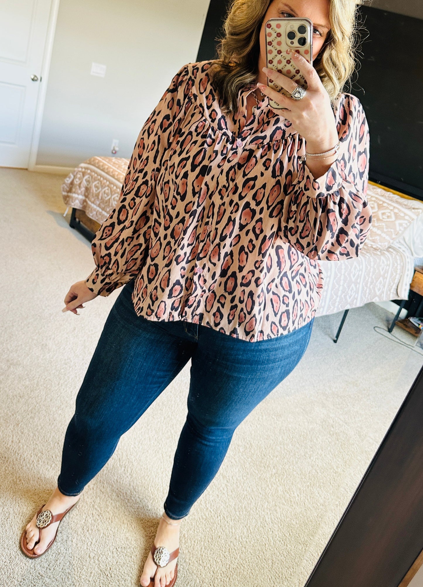 Oversized Leopard Blouse