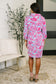 Inspire Collared Dress in Pink Paisley