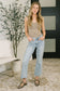 Martha Mid Rise Kick Flare w Raw Hem