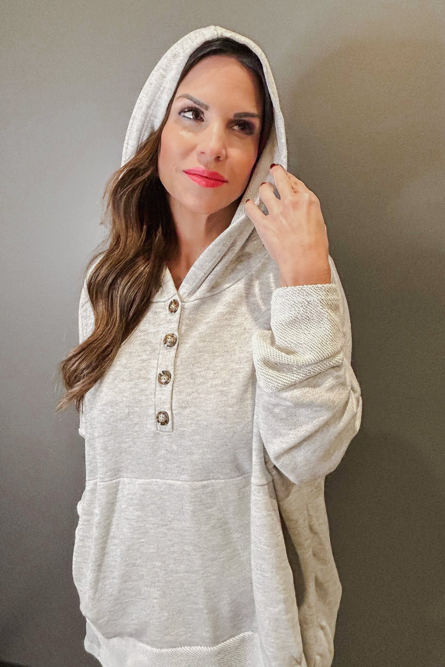 Lazy Day Hoodie - Heathered Grey