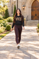 Ready to Ship| The Belle - Brown FLEECE Full Length Leggings with Pockets