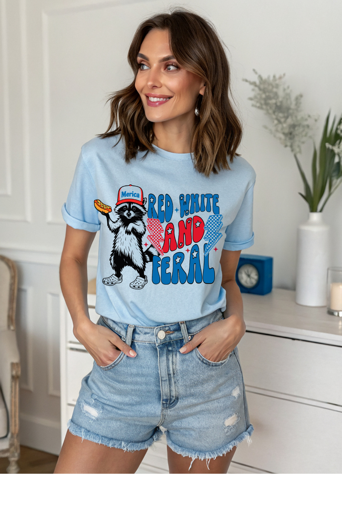 Red, White & Feral Graphic Tee