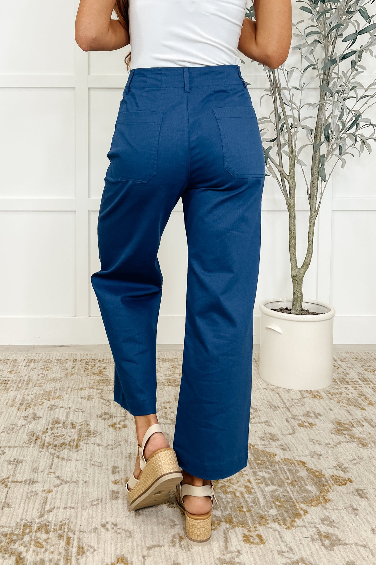 Little Strolls Straight Leg Trousers in Royal Blue Pants