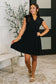 Lizzy Forever Flutter Sleeve Dress in Black