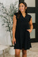 Lizzy Forever Flutter Sleeve Dress in Black