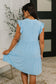 Lizzy Forever Flutter Sleeve Dress in Blue Crush