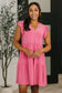 Lizzy Forever Flutter Sleeve Dress in Pink Glow