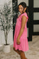 Lizzy Forever Flutter Sleeve Dress in Pink Glow