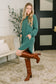 Love to Love You Textured Knit Dress in Hunter Green