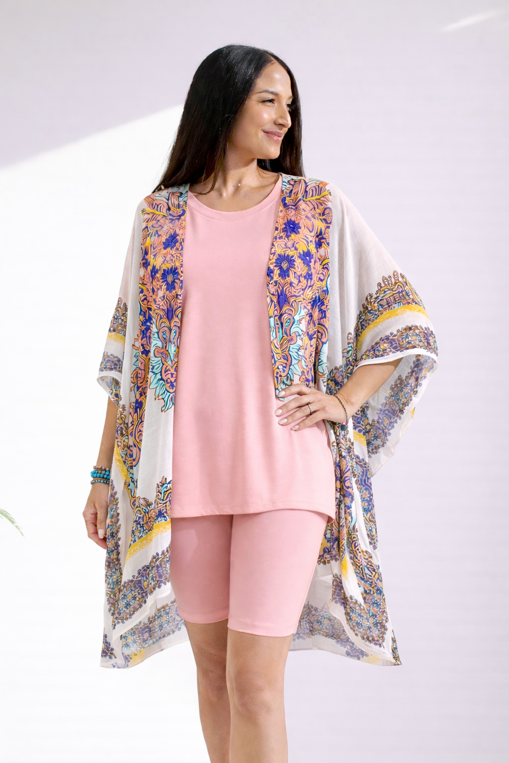 Wildflower Watercolor Kimono