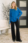 Nice to Each Other Raglan Sleeve Top in Classic Blue