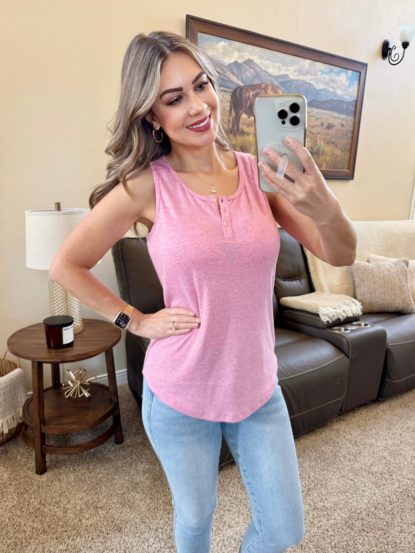IN STOCK Alison Henley Tank - Rose FINAL SALE