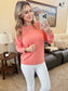 IN STOCK Corrine Ribbed Pullover Top - Coral FINAL SALE