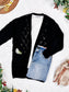 IN STOCK Open Knit Cardigan - Black