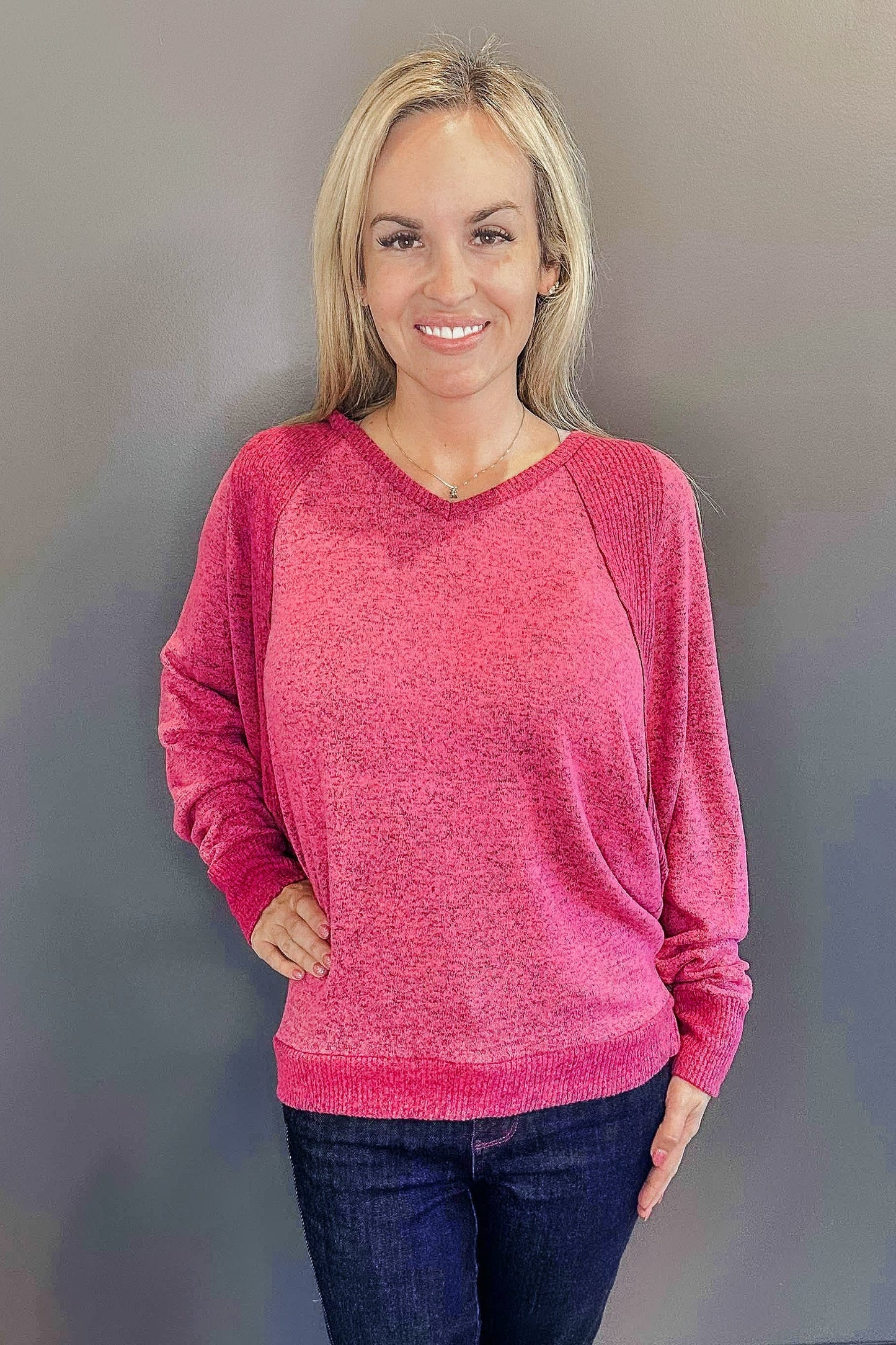 Pink Rose - Dolman Pullover