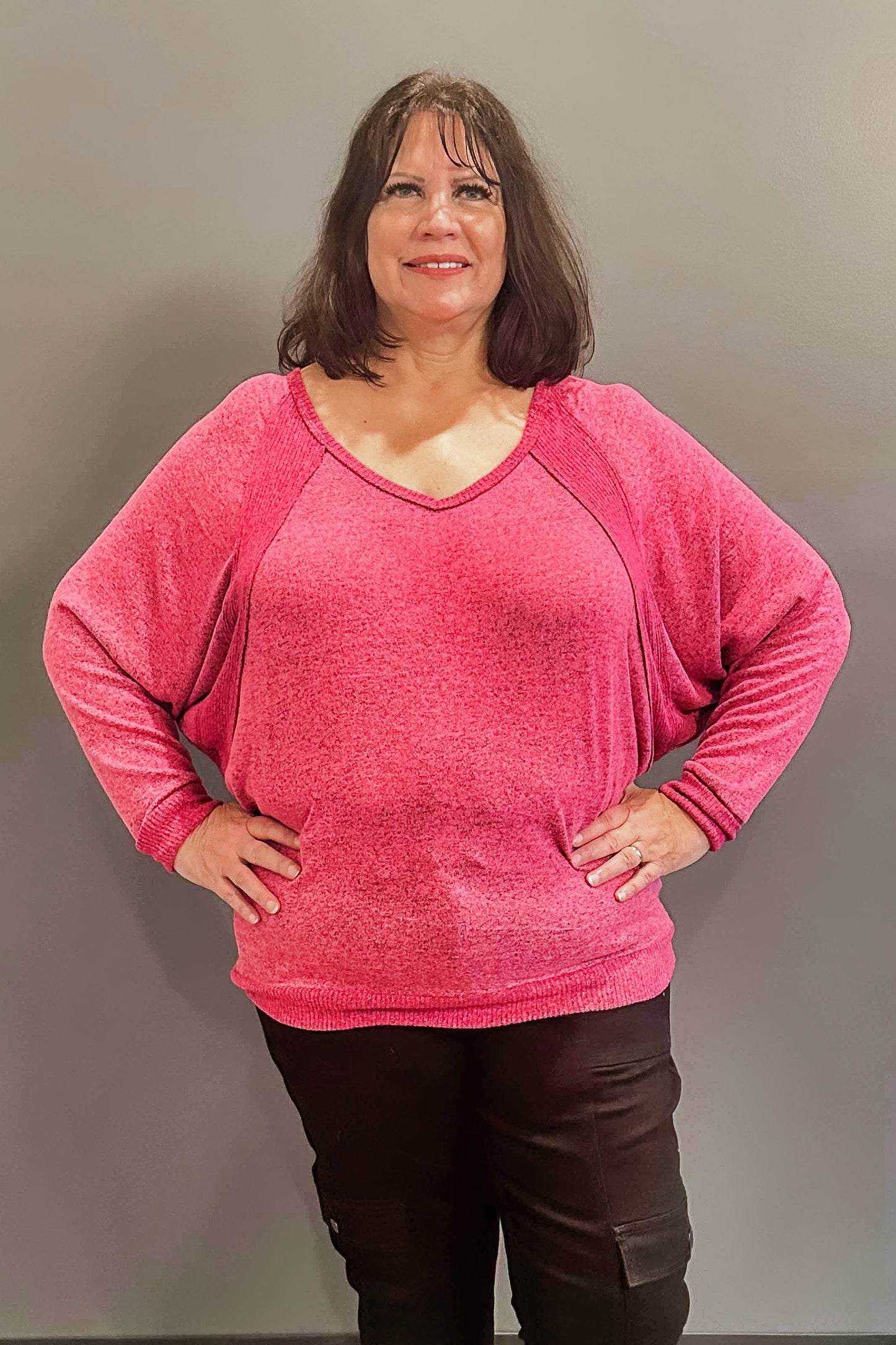 Pink Rose - Dolman Pullover