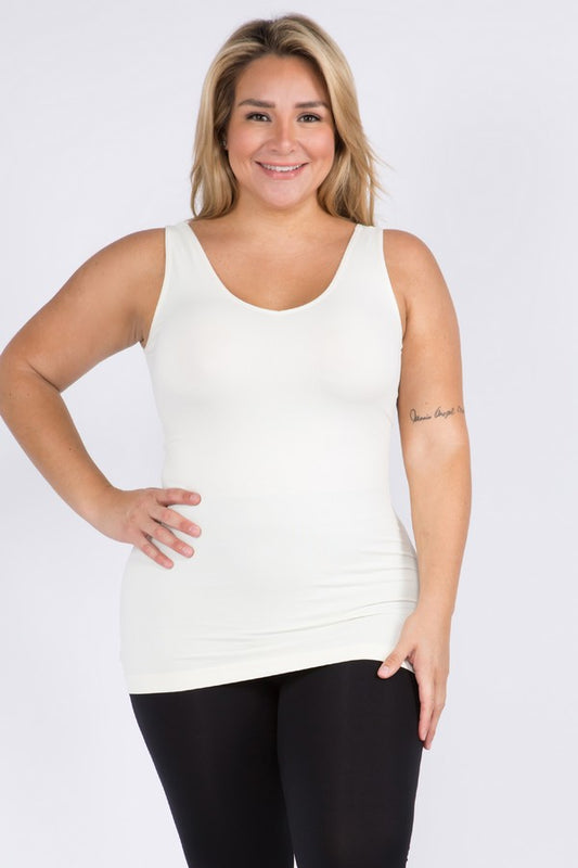 The Perfect Tank- U to V Reversible Tank White Plus