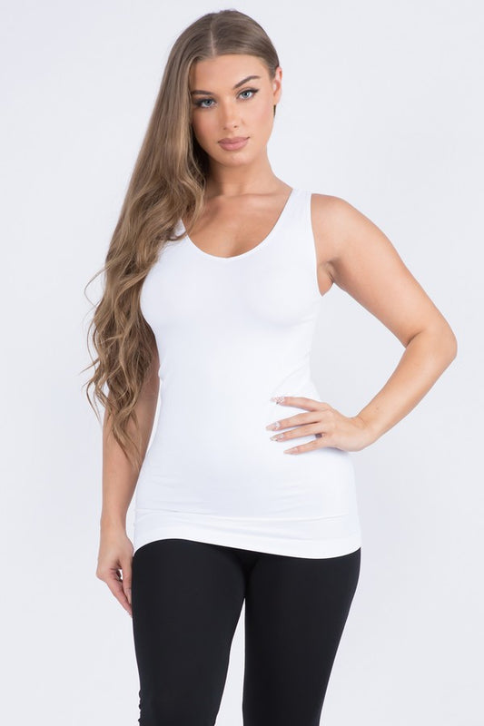 The Perfect Tank- U to V Reversible Tank White Regular