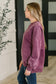 Safe and Secure Mineral Wash Pullover in Eggplant