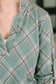 So It Goes Split Neck Plaid Top