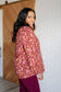 Sunday Brunch Blouse in Rust Floral