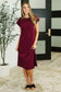 Sweet Like That Casual Dress in Cabernet