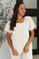 Thyme Boxy Tee in Cream