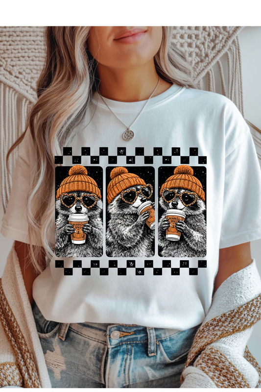 Fall Racoon Graphic Tee