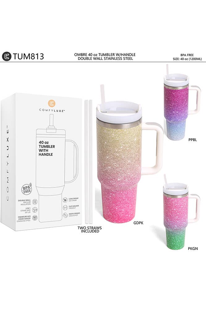 Ombre 40oz Handle Tumbler