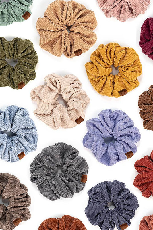 C.C Corduroy Solid Color Soft Scrunchies