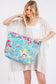 Stylish Illustration Print Summer Tote Bag