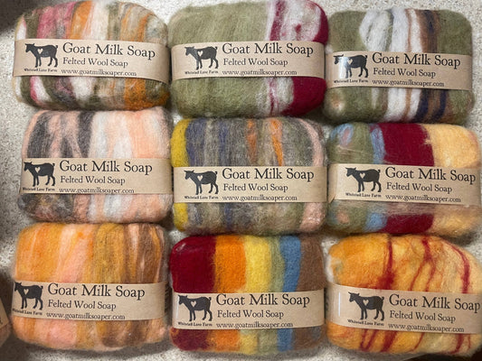 Felted Goat Milk Soap Bar