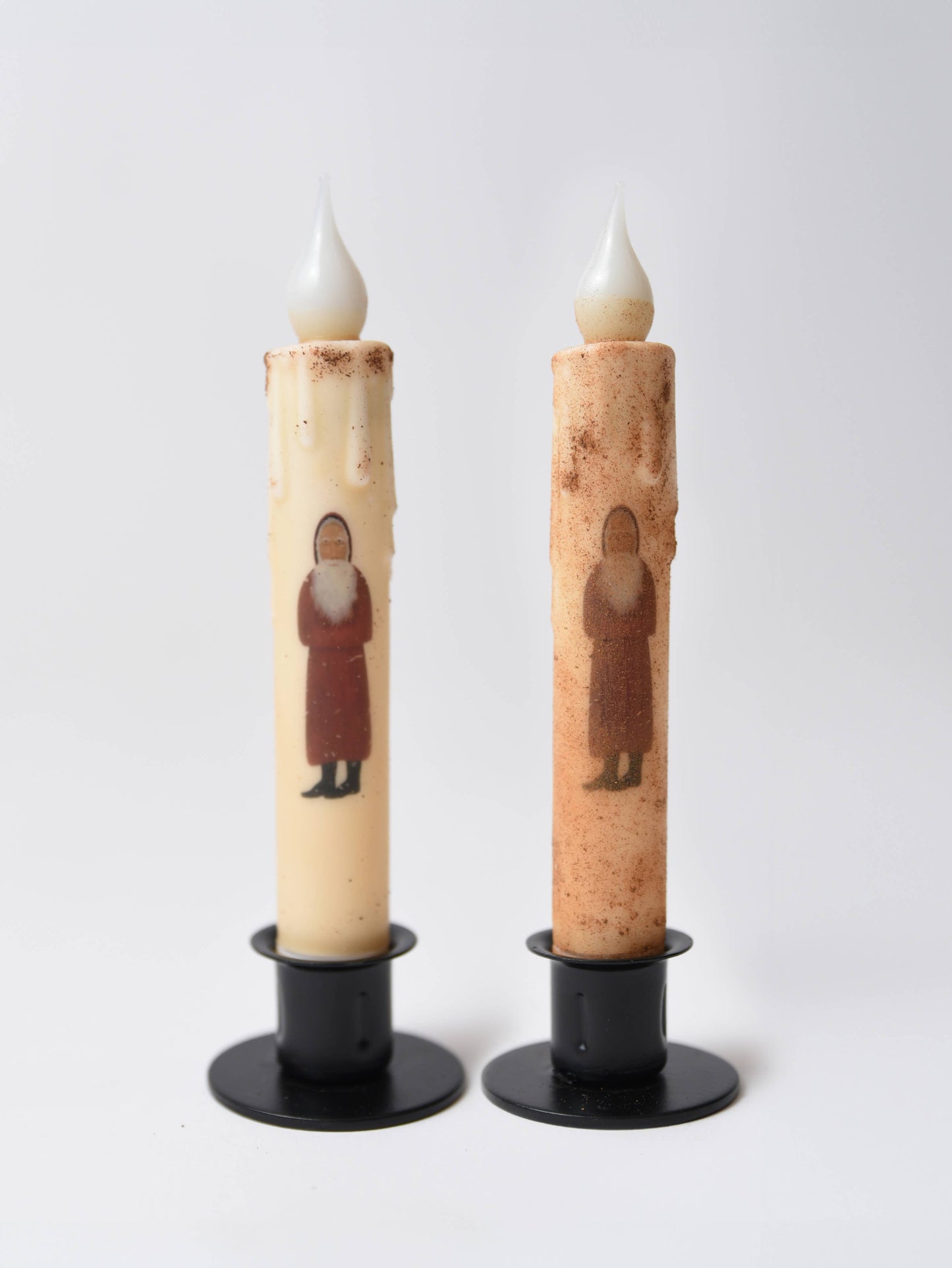 Belsnickle Battery Operated LED Timer Taper Candle