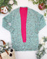 IN STOCK Carly Confetti Dot Cardigan - Aqua Blue