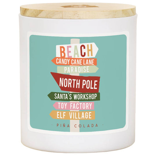 Beach Christmas Sign - PNC - Candles