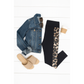 Stylish leopard print panel leggings for everyday wear