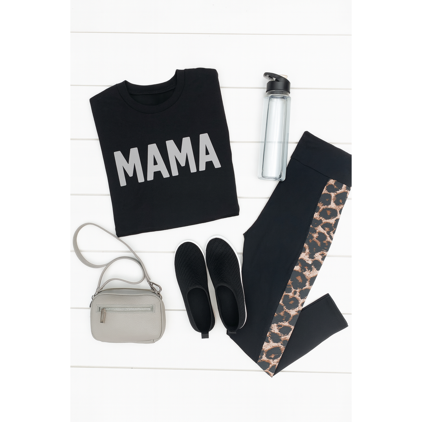 Stylish leopard print panel leggings for everyday wear