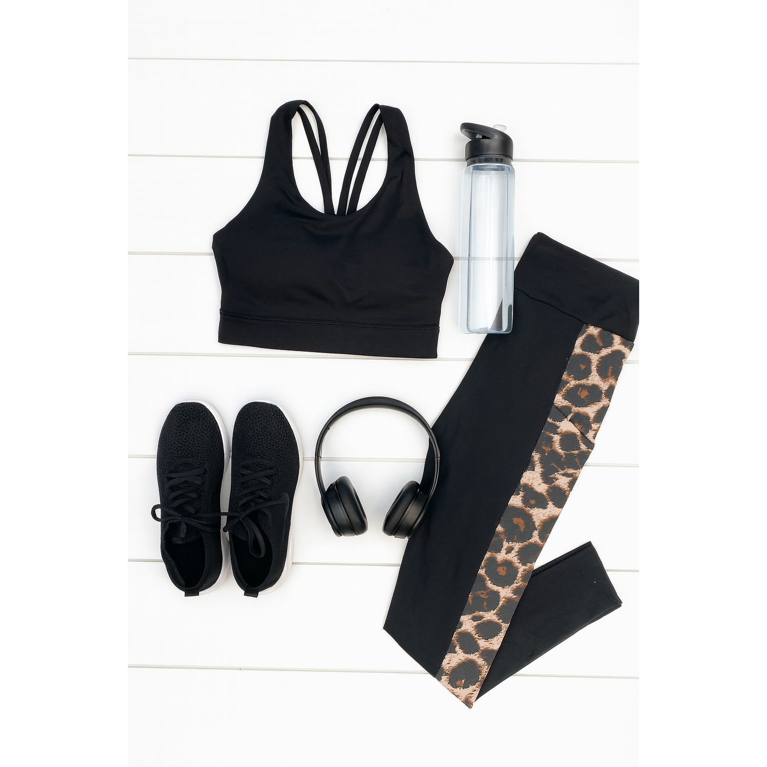 Stylish leopard print panel leggings for everyday wear