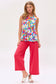 Dear Scarlett Lizzy Tank Top in Floral Aqua