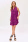 Dear Scarlett Lizzy Tank Dress in Fuchsia/Black