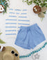 IN STOCK French Terry Stevie Shorts - Dusty Blue