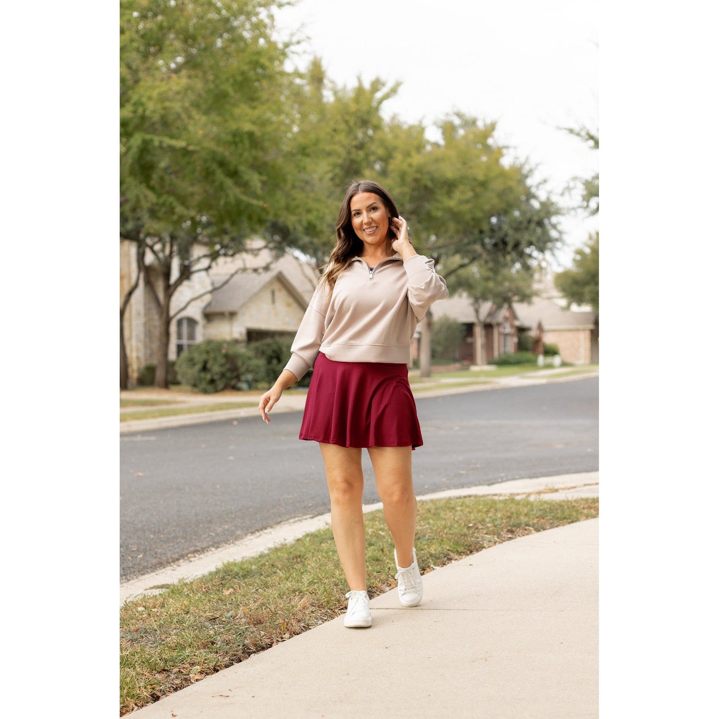 Ready to Ship | The Rosie - Deep Red Skort