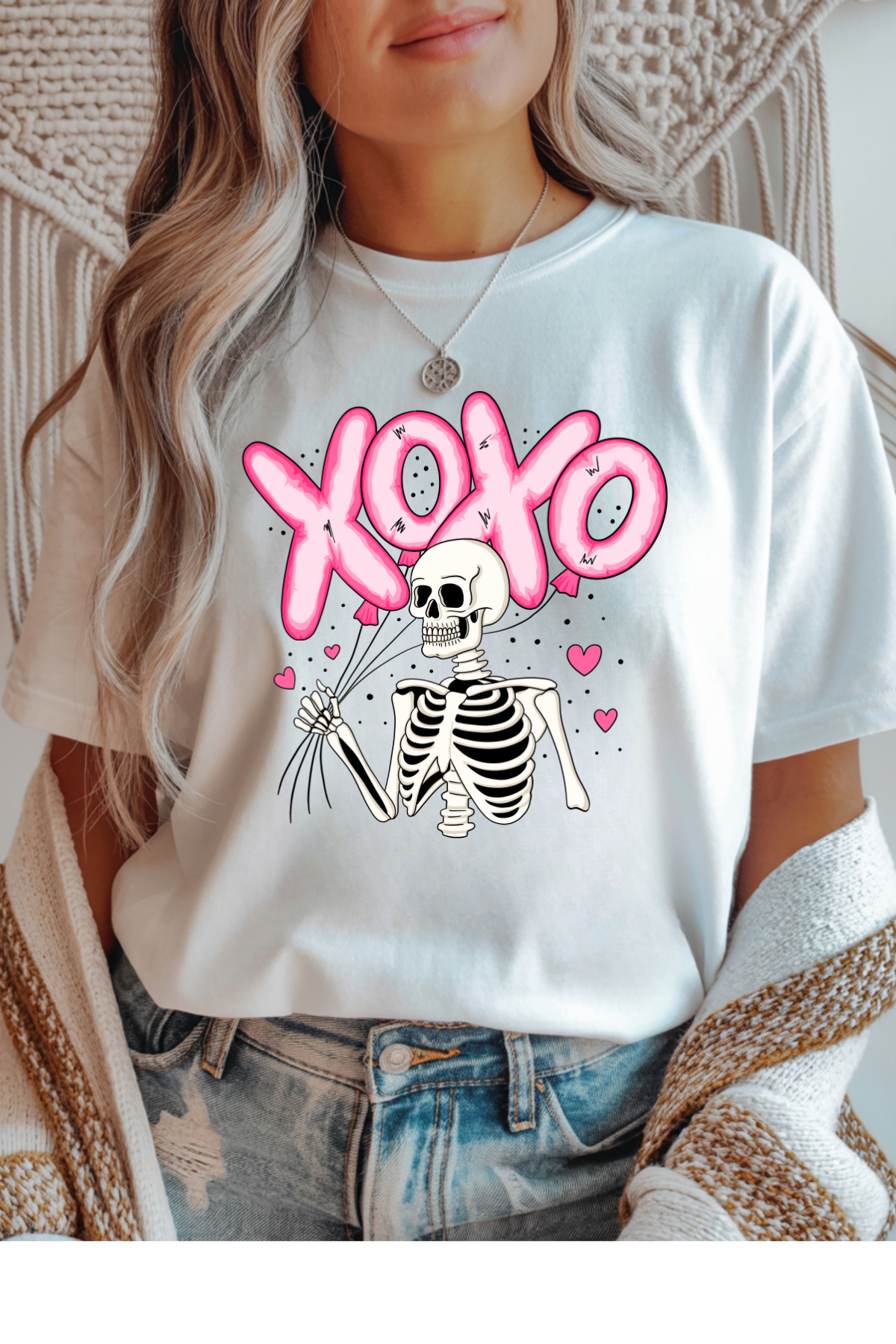 XOXO Skeleton Graphic Tee